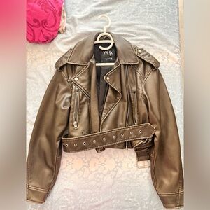 ZARA Leather Jacket size XS